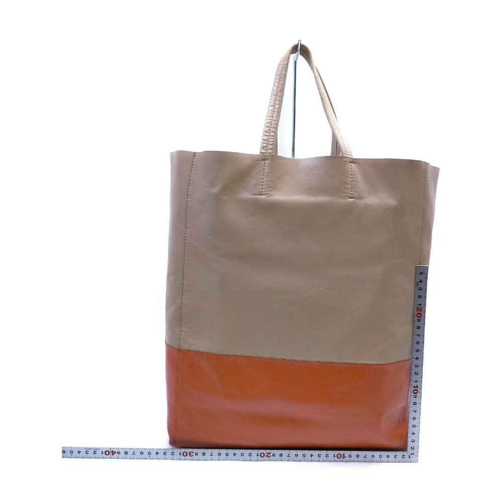authentic Celine Shopping bag Vertical bicolor, taupe and b - Picture 3 of 16